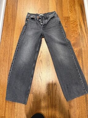 Madewell low slung baggy Gray Denim Jeans